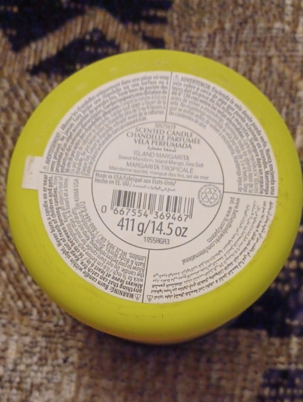 2/$50 New Bath & Body Works Island Margarita Scented Candle - 3 Wick - Picture 4 of 5